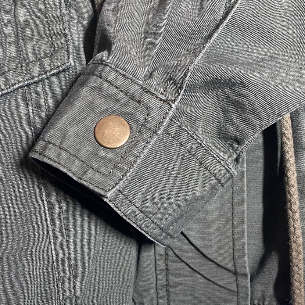 Chocolate Utility Jacket Olive Green Womens S Hooded - Picture 5 of 11